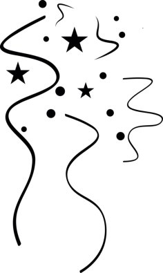 Party Decoration Clean Outline Svg Vector, Free Vectors File